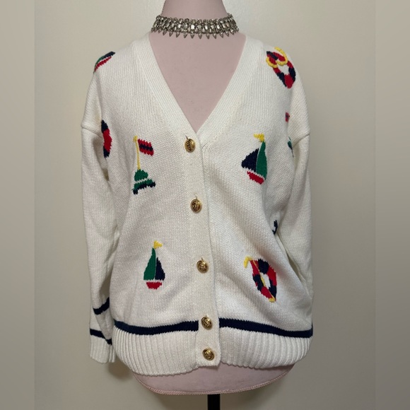 Charter Club VINTAGE nautical them medium weight sweater in size medium - Picture 1 of 13